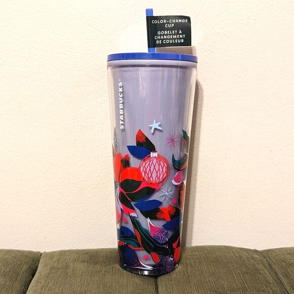 Starbucks Holiday 2023 Poinsettia Bouquet Color Change Venti Cold Tumbler - Picture 1 of 8